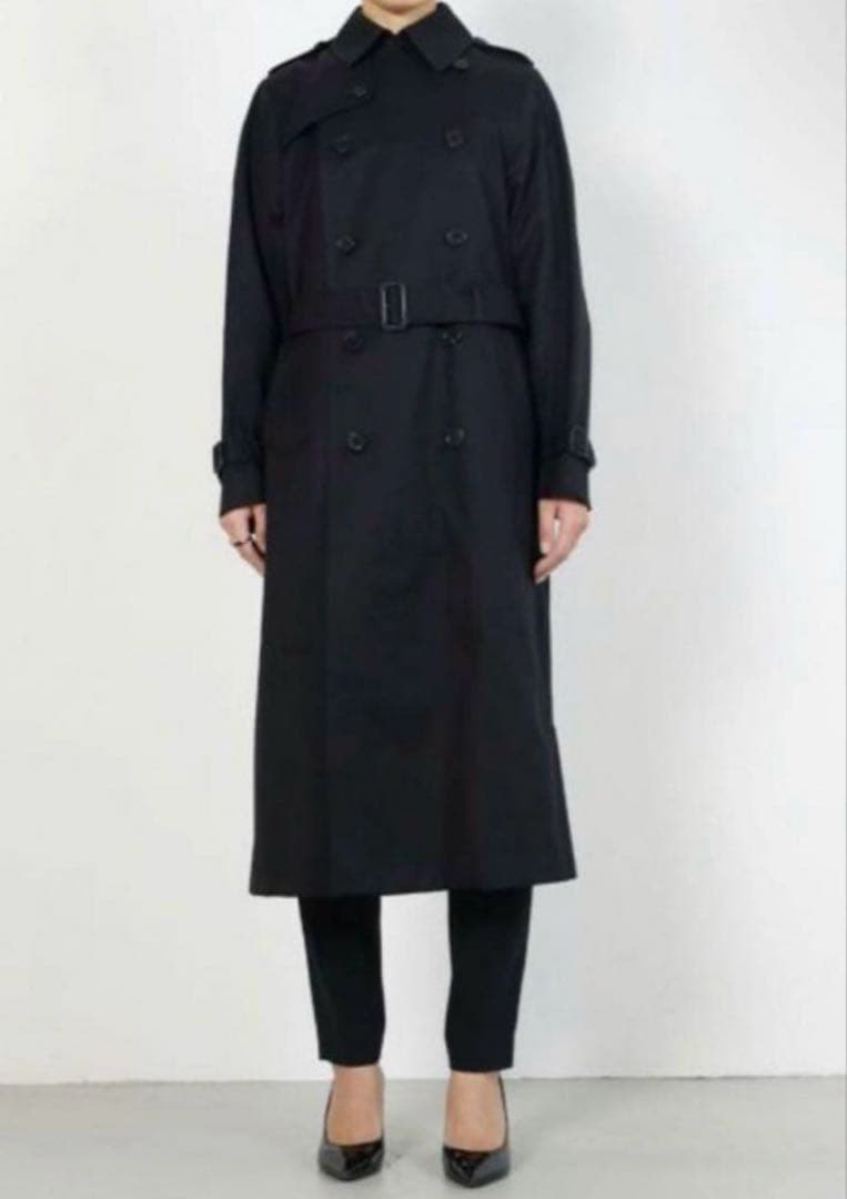 専用HYKE ハイク トレンチコート レギュラーフィット サイズ1 ネイビー