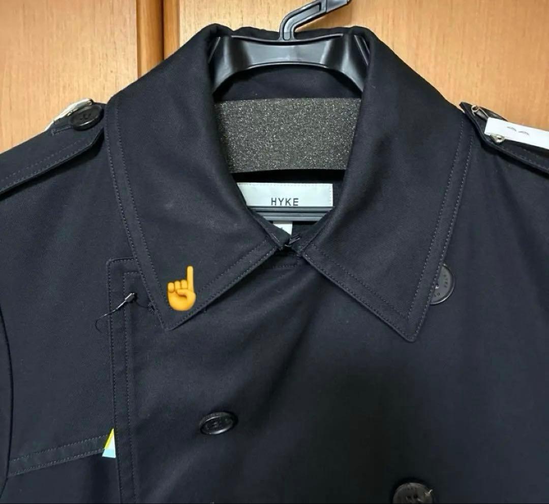 専用HYKE ハイク トレンチコート レギュラーフィット サイズ1 ネイビー