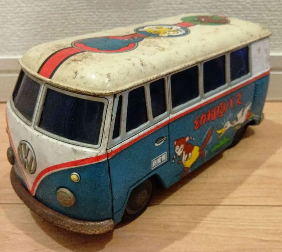 ブリキ ワーゲン 幼稚園バス 約23cm