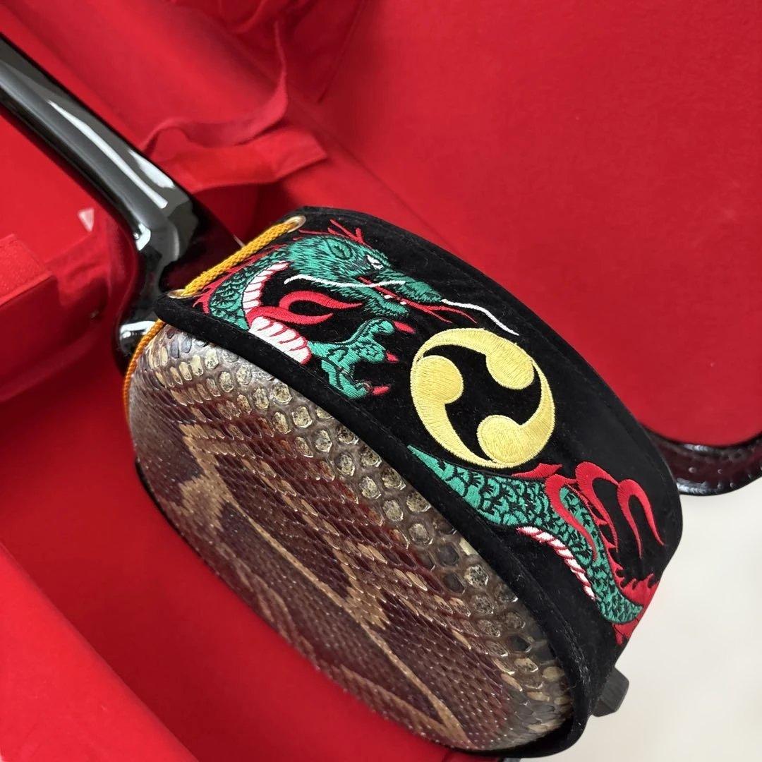 三線本体 黒ケース 赤内装