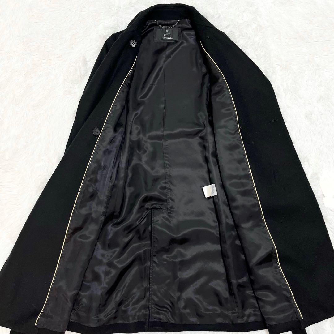 【さくちゃん】【極美品】イネド　ベルテッドコート　ロング　比翼　ダブル