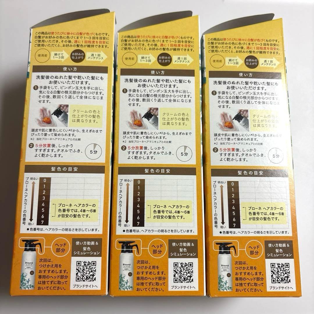 Blauné ダークブラウン カラートリートメント 3本セット