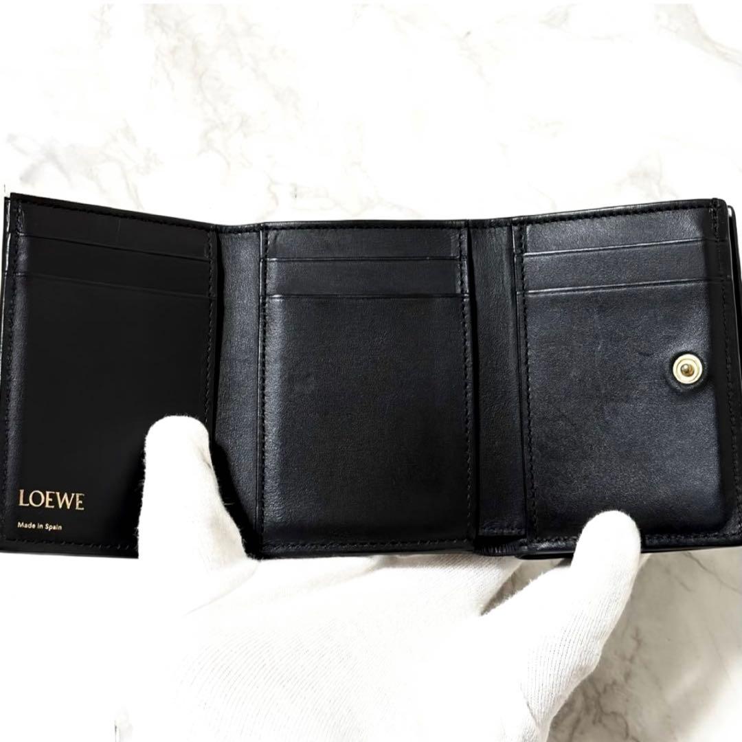 ✨美品✨LOEWE ロエベ リピートアナグラム トライフォールド ウォレット