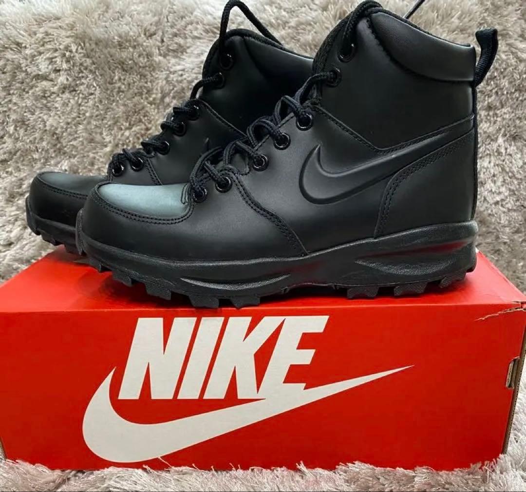 NIKE マノア レザー ブーツ 23.5シューズ ハイカット スニーカー 黒