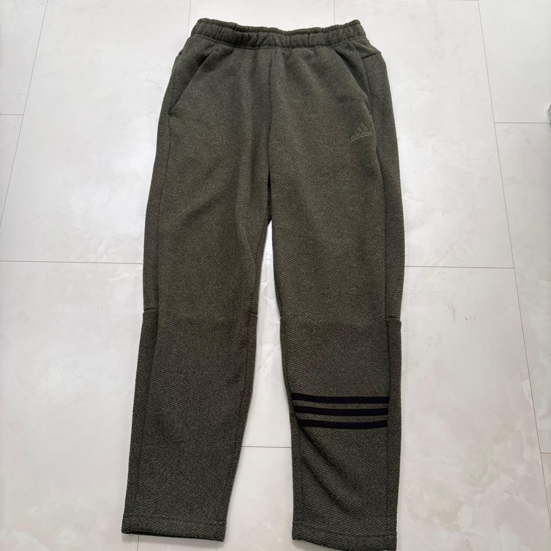 adidas裏起毛　上下　濃グリーン　メンズM