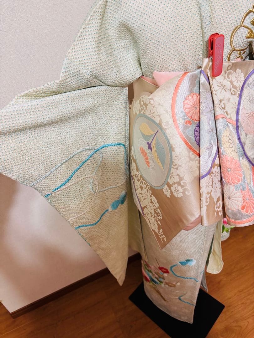 激安‼️限定価格‼️ 花柄刺金繍 全絞りフルセット
