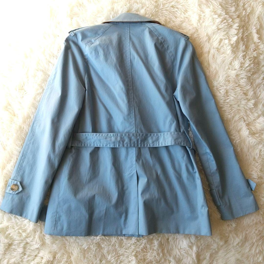 【1/14限定価格】COACH ライトブルー トレンチコート S ベルト付
