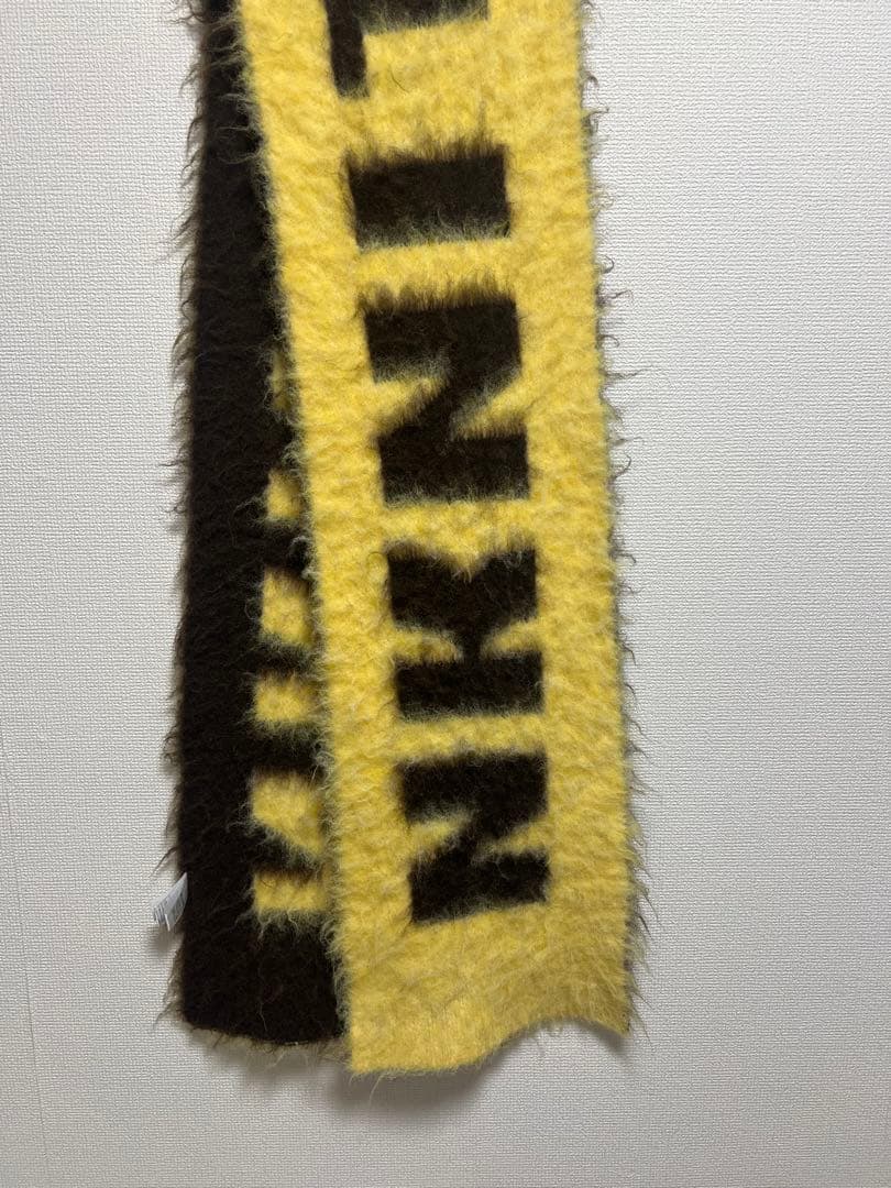 NKNIT マフラーshaggy logo KNIT long scarf